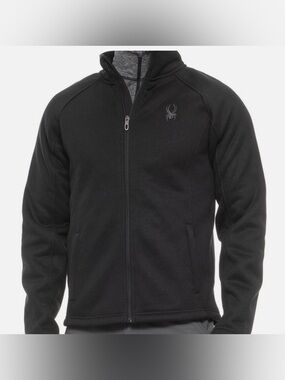 Spyder Men's Steller Full Zip Black outdoor Jacket Sherpa Lining Size XL
